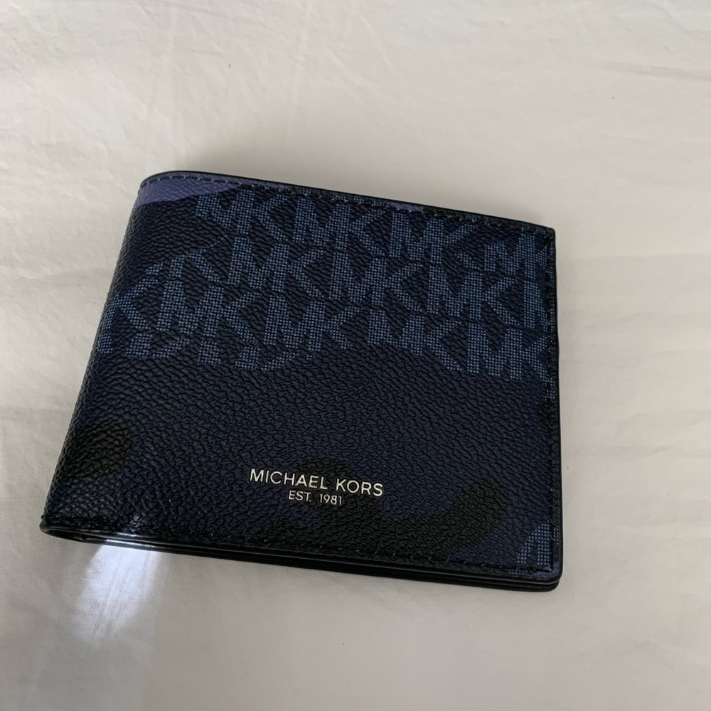 Michael Kors Navy Blue Cooper Slim Bifold Wallet